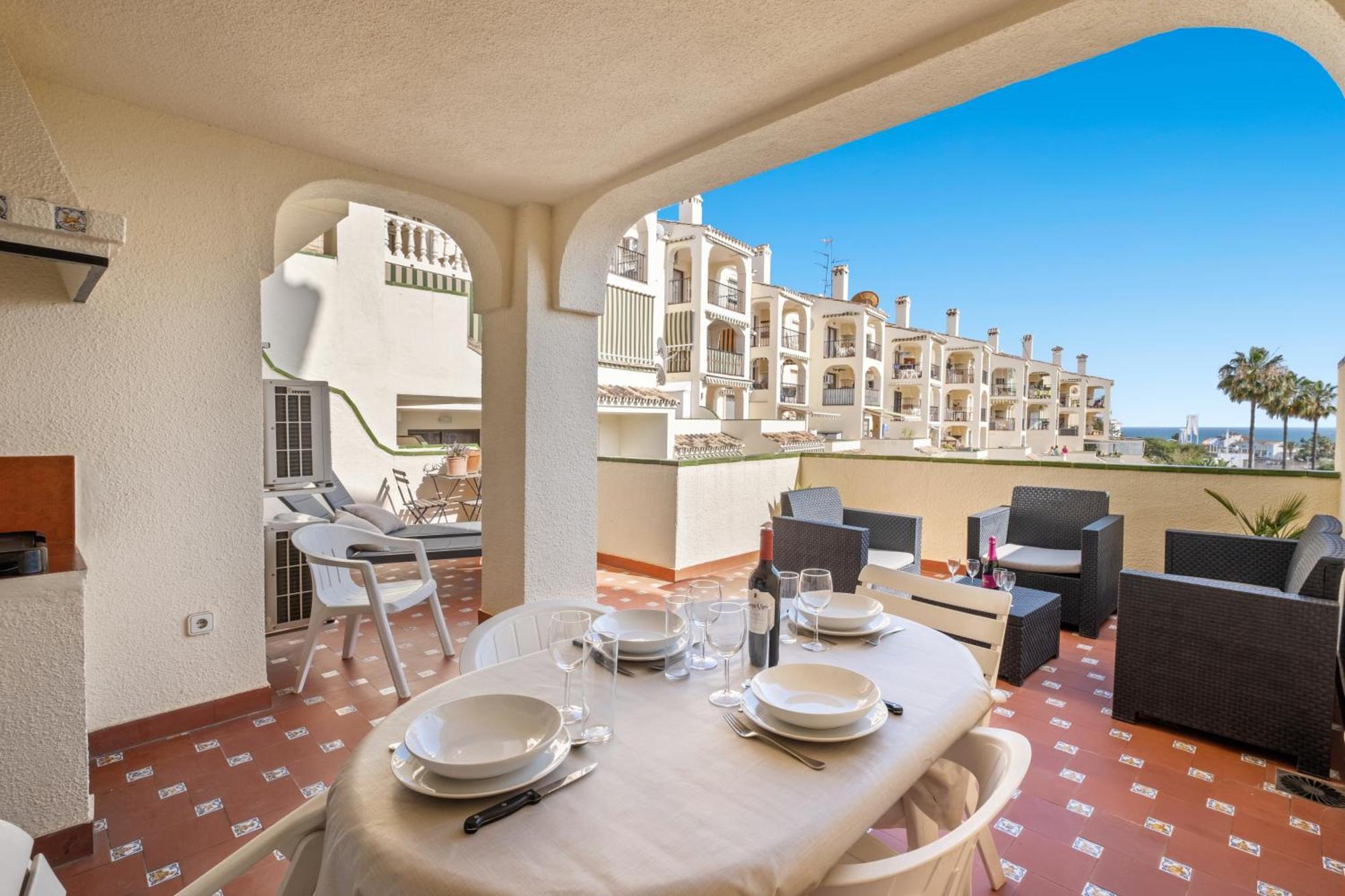 Amazing Apartment With Sea View & Big Terrace 미하스 외부 사진